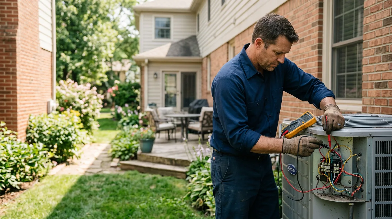 HVAC technician working near Union City, OK